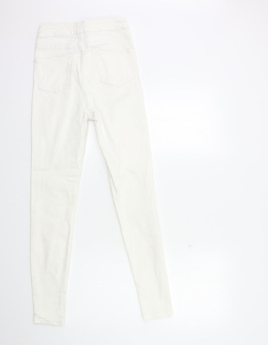 New Look Womens White Denim Skinny Jeans Size 8 L28 in