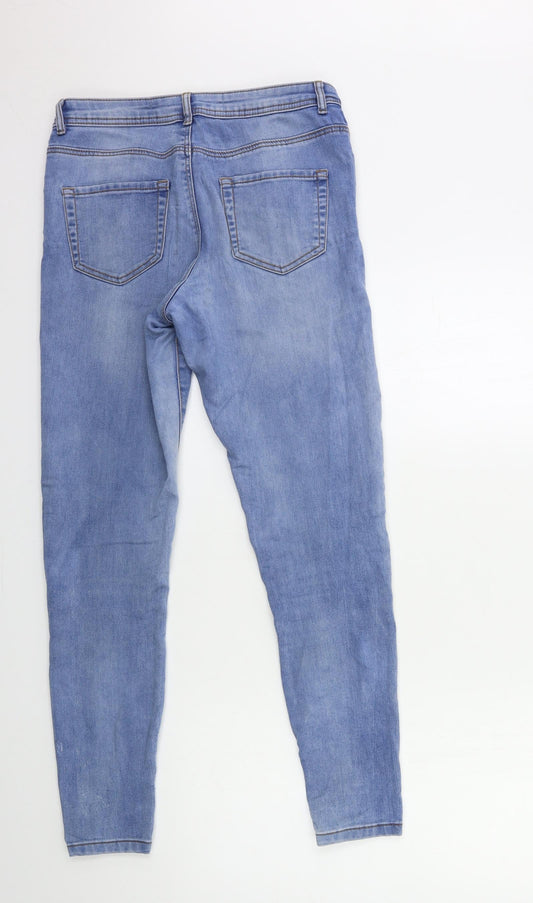 Denim & Co. Womens Blue Denim Skinny Jeans Size 10 L29 in