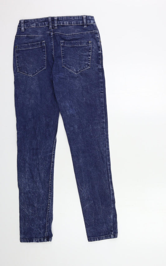 Up Fashion Womens Blue Denim Skinny Jeans Size 8 L31 in