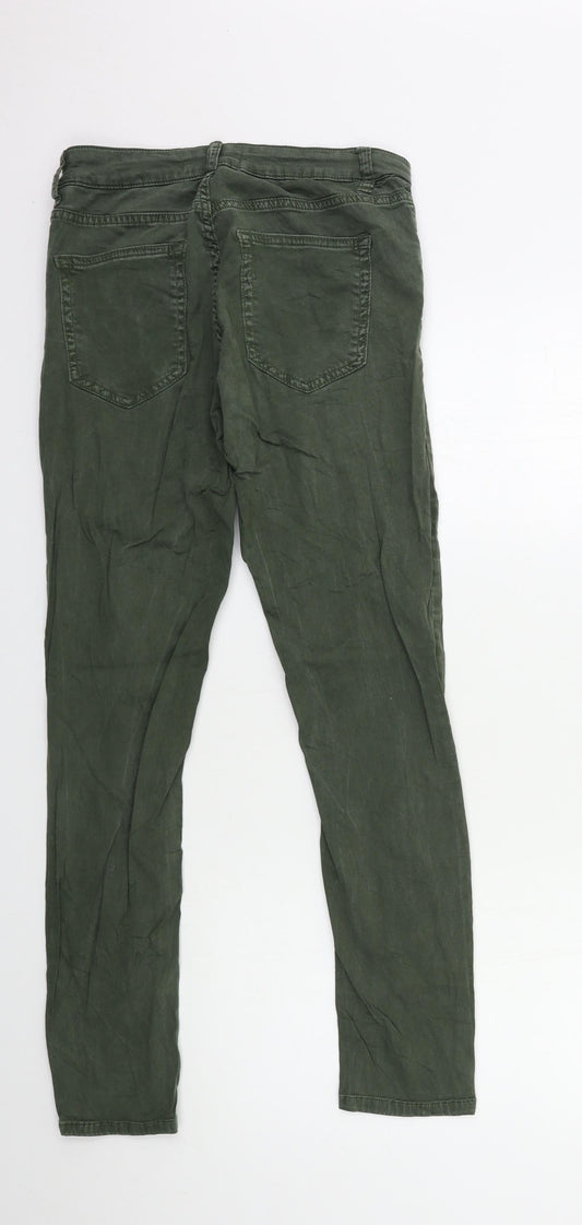 First Choice Womens Green Denim Skinny Jeans Size 10 L28 in