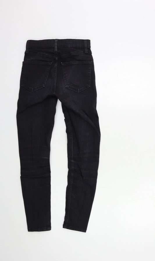 Topshop Womens Black Denim Skinny Jeans Size 25 in L30 in