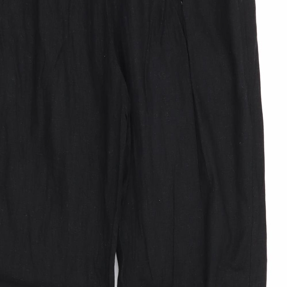 sky designs Womens Black Trousers Size 14 L27 in - Stretch waistband