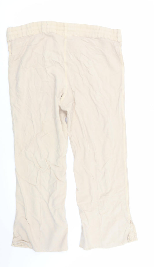 offshoot Womens Beige Trousers Size S L23 in