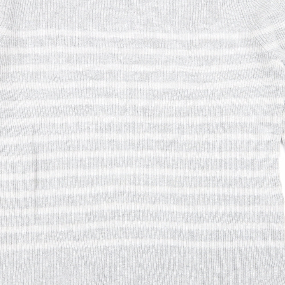Gap Womens Grey Striped Pullover Jumper Size S