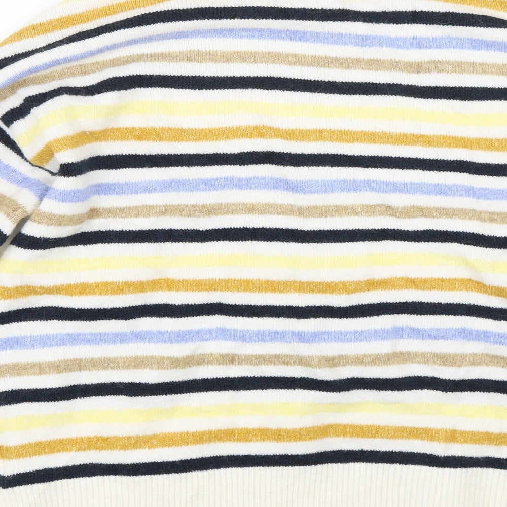 M&S Womens Beige Striped Pullover Jumper Size S
