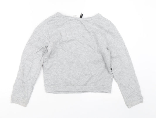 H&M Womens Grey Pullover Sweatshirt Size XS