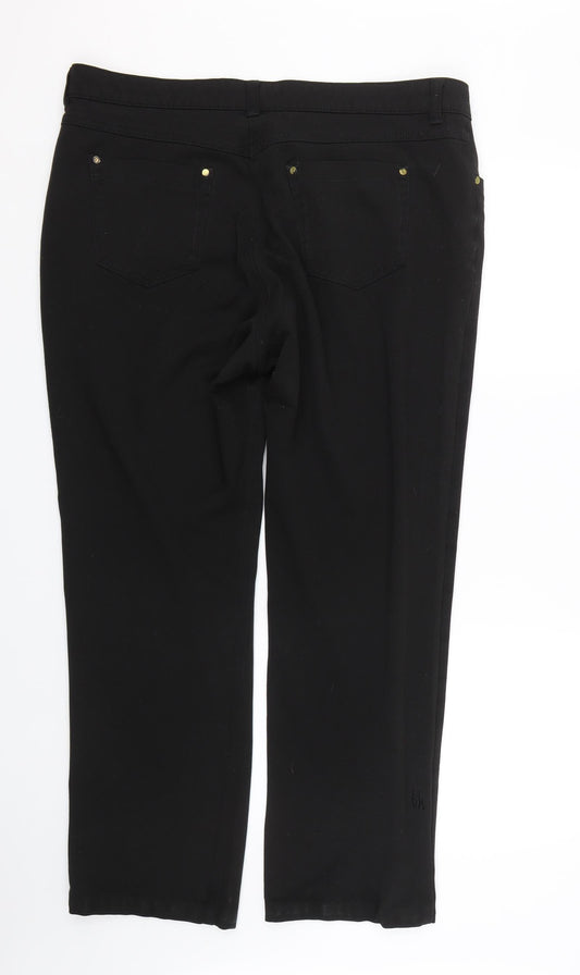Liva Womens Black Trousers Size 39 in L29 in