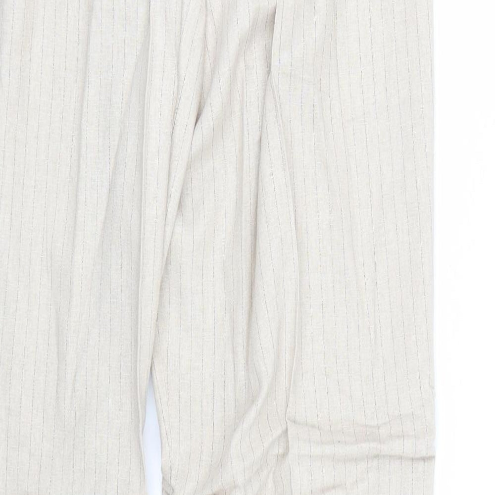 Dorothy Perkins Womens Beige Trousers Size 16 L26.5 in