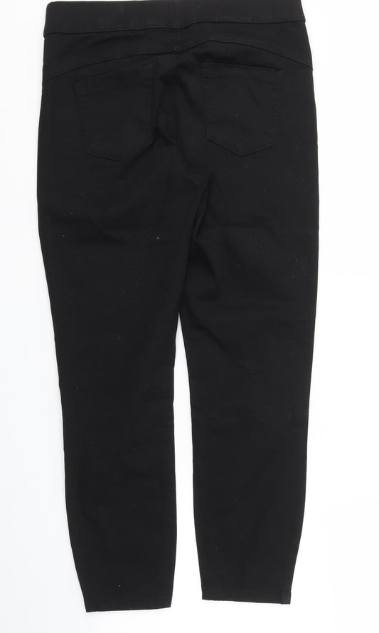 DENIM&CO Womens Black Skinny Jeans Size 12 L26 in - stretch waistband