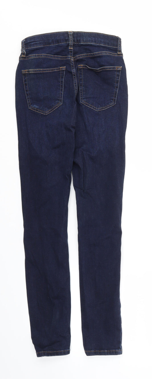 Topshop Womens Blue Skinny Jeans Size 26 L32 in