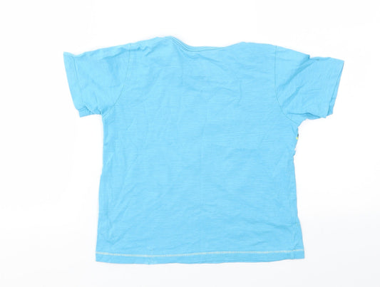 DUDES Boys Blue Basic T-Shirt Size 5 Years