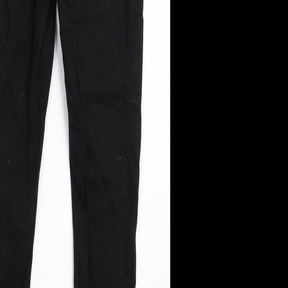 Brand and care label for Denim & Co. women’s black denim jegging jeans, size UK 12, 30-inch leg