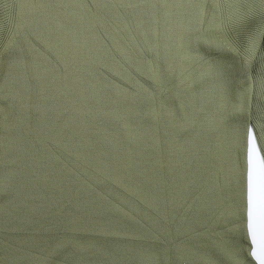 Dorothy Perkins Womens Green Knit Pullover Jumper Size 8