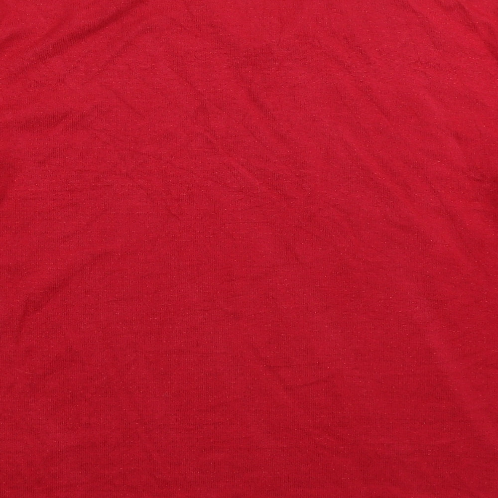 Marks and Spencer Womens Red Knit Pullover Jumper Size 10