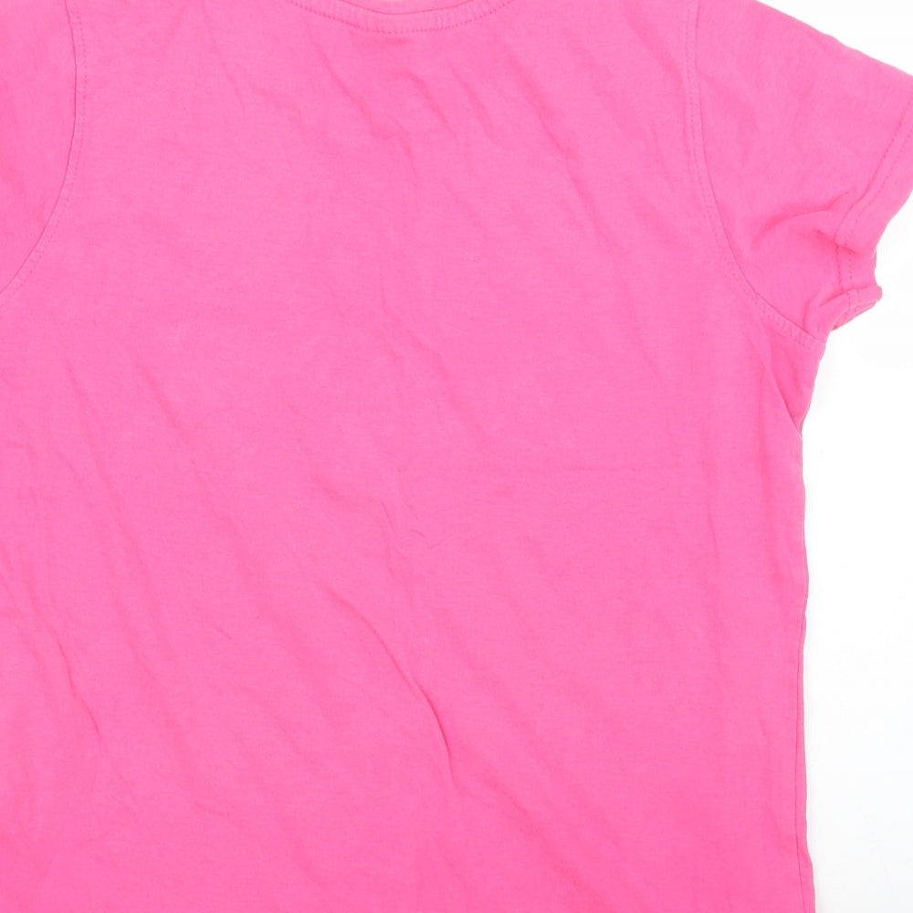 Crane Girls Pink Animal Print Basic T-Shirt Size 11 Years
