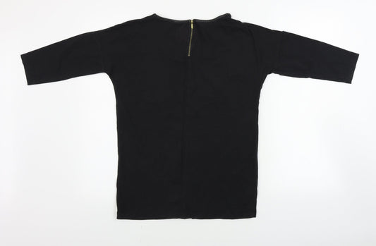 ESMARA Womens Black Basic T-Shirt Size S