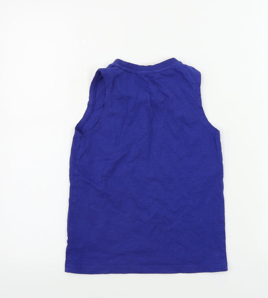 George Boys Blue Basic Tank Size 6-7 Years