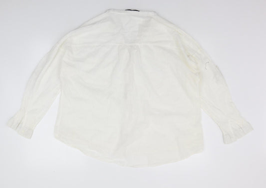Celmia Womens White Basic Button-Up Size 3XL