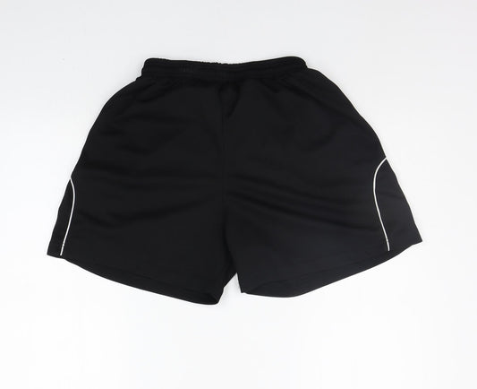 LISPORT Boys Black Sweat Shorts Size M