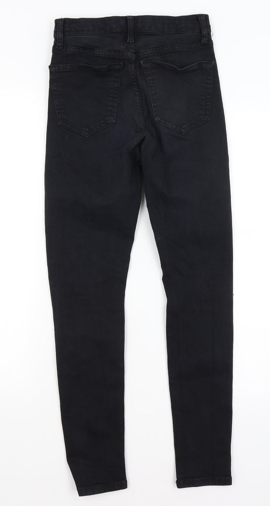 Topshop Womens Black Skinny Jeans Size 25 in L27 in