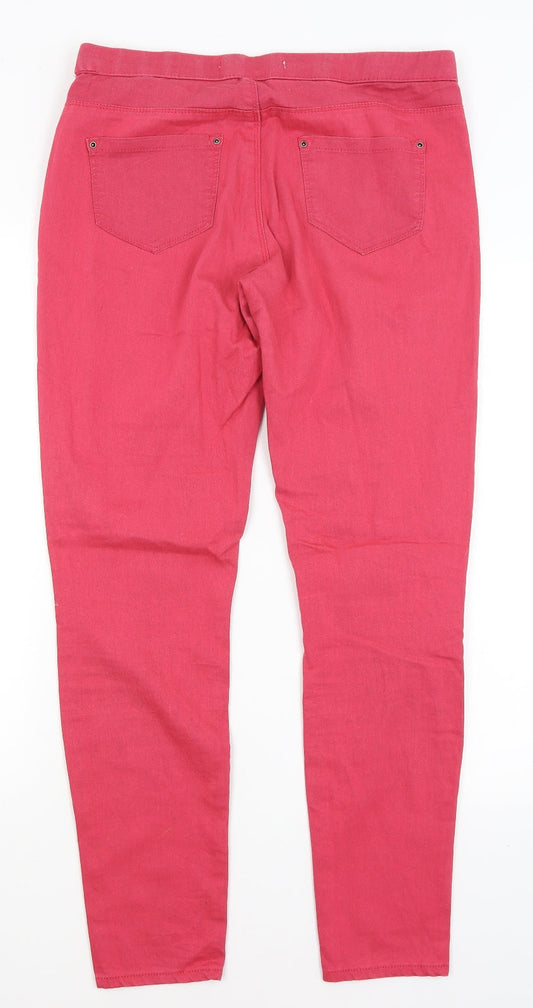 Denim Co Womens Pink Jegging Jeans Size 12 L30 in
