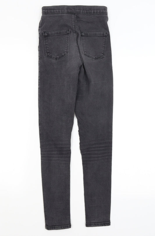Topshop Womens Grey Skinny Jeans Size 25 in L25.5 in