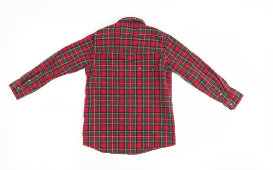 NEXT Boys Purple Check Basic Button-Up Size 6 Years
