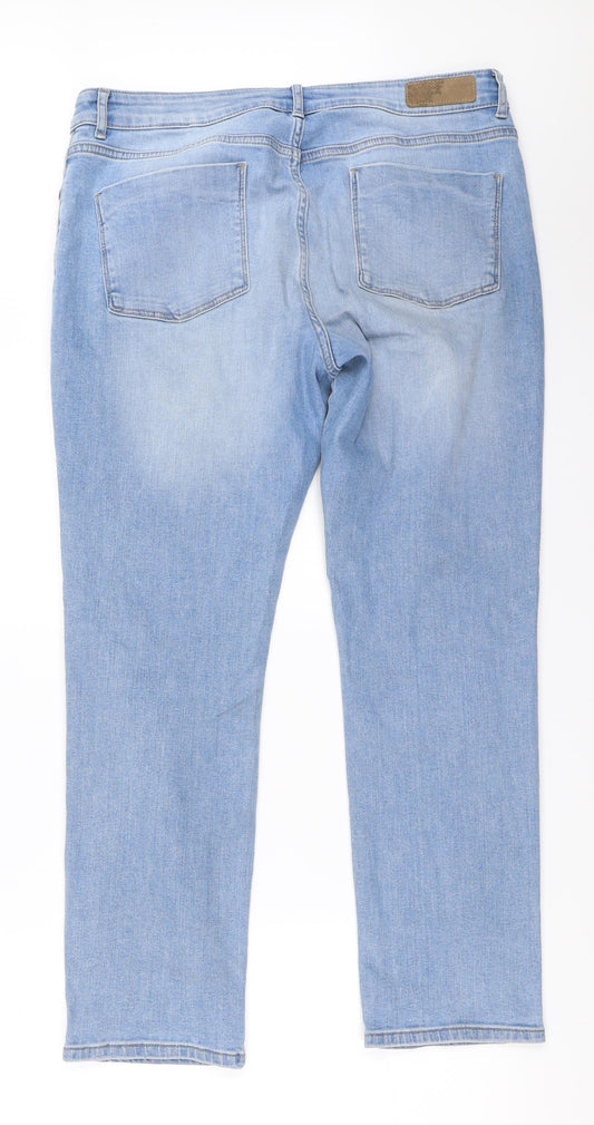 Marks and Spencer Womens Blue Denim Straight Jeans Size 36 in L27.5 in