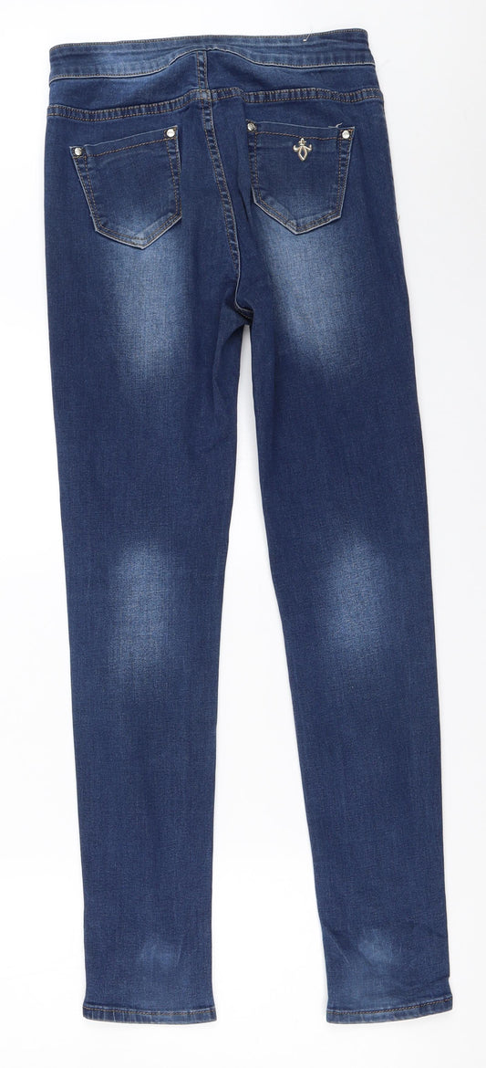 By Sasha Womens Blue Skinny Jeans Size 8 L29 in