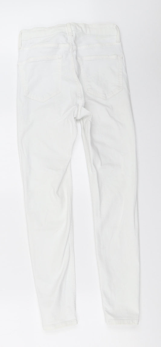 Topshop Womens White Skinny Jeans Size 25 in L30 in