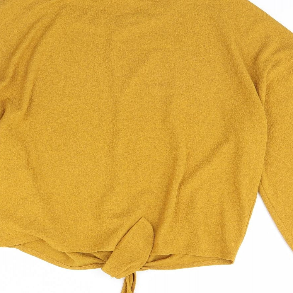 H&M Womens Yellow Pullover Jumper Size S
