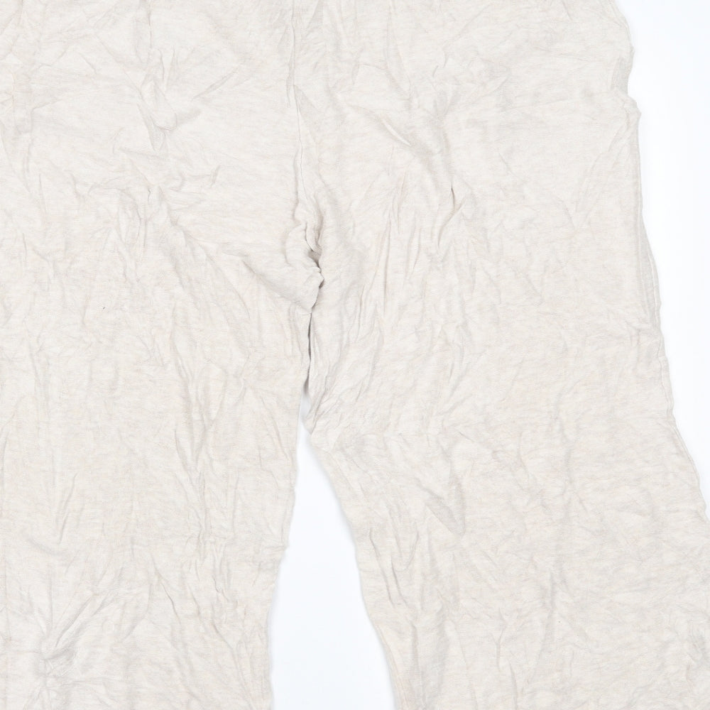 Marks and Spencer Womens Beige Sweatpants Trousers Size 16 L23 in