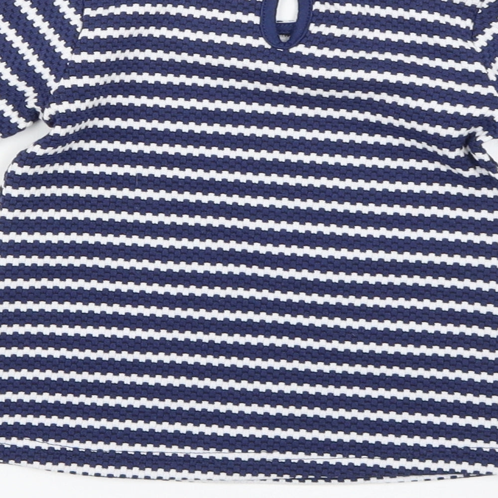 Brand and care label for Pep&Co Baby Multicoloured Striped T-Shirt Dress, size 6-9, Months