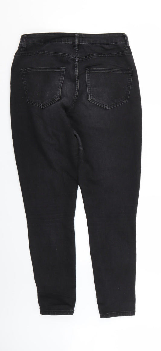 Boohoo Womens Black Skinny Jeans Size 12 L25 in