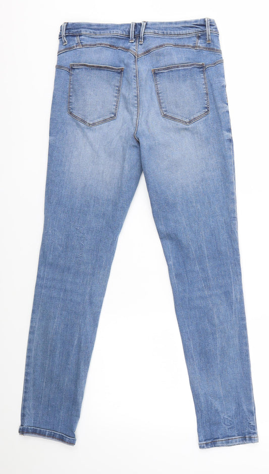 M&S Womens Blue Skinny Jeans Size 28 in L27 in