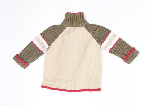 Early days Baby Beige Full Zip Jumper Size 6-9 Months