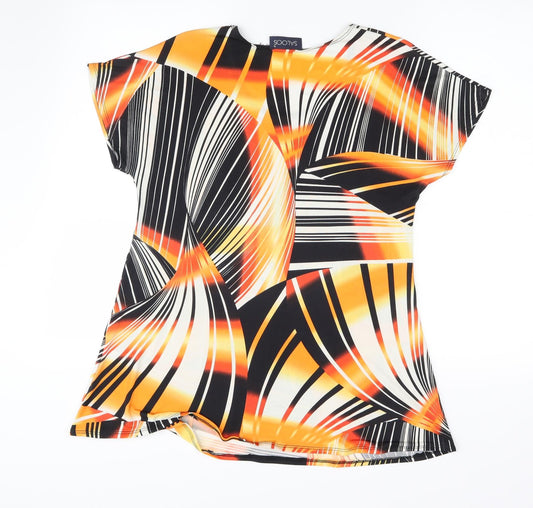 Saloos Womens Orange Basic Blouse Size M