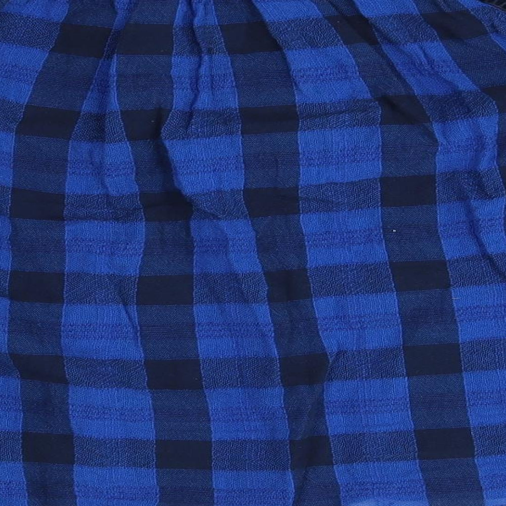 M&S Womens Blue Plaid Pullover Jumper Size 20