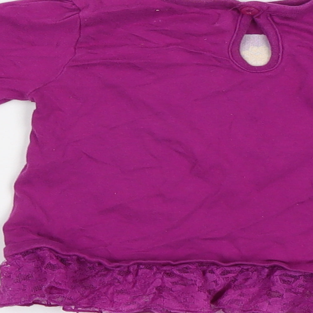 M&Co Baby Purple Basic Blouse Size 9-12 Months - Fox
