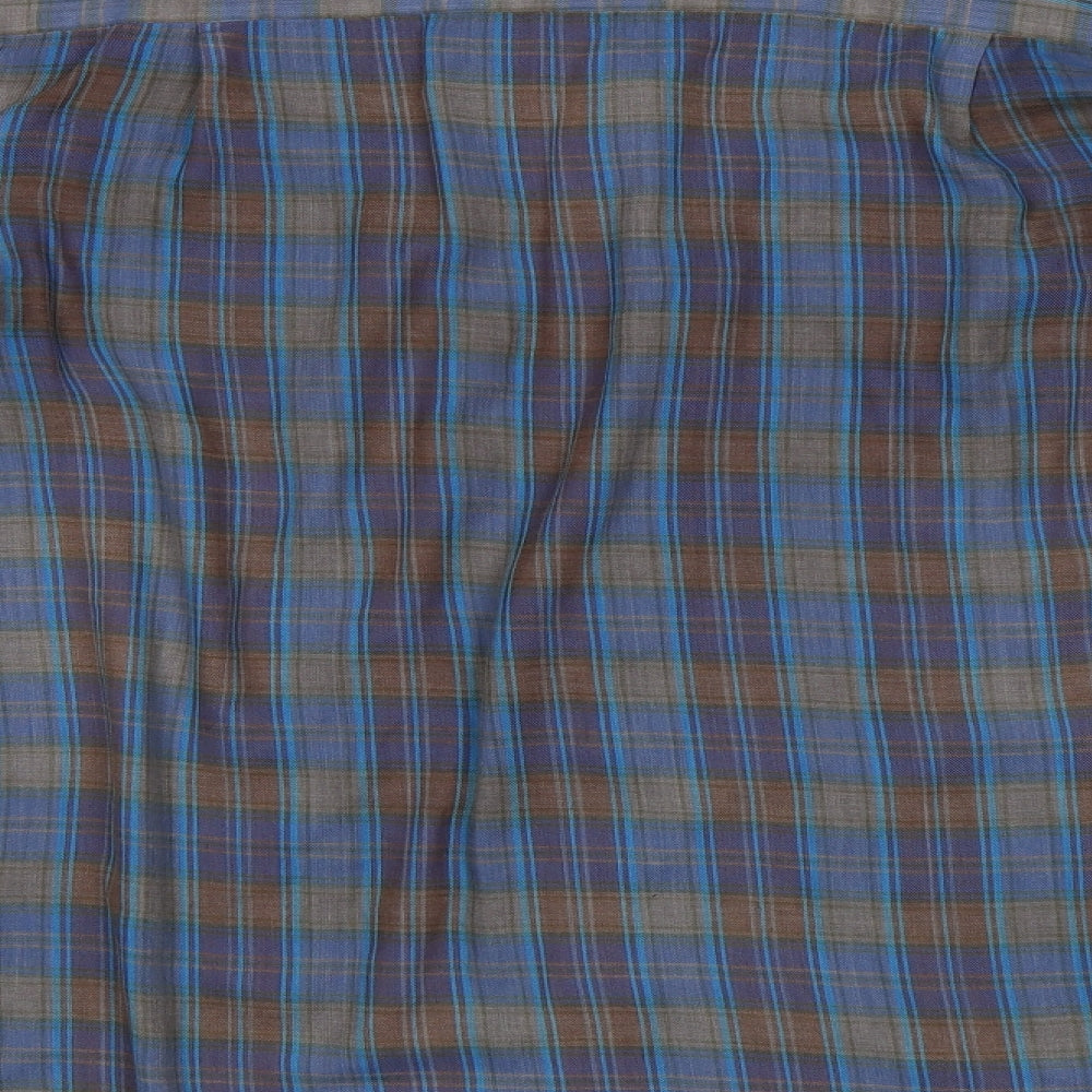 Super Champion Mens Blue Check Button-Up Size L