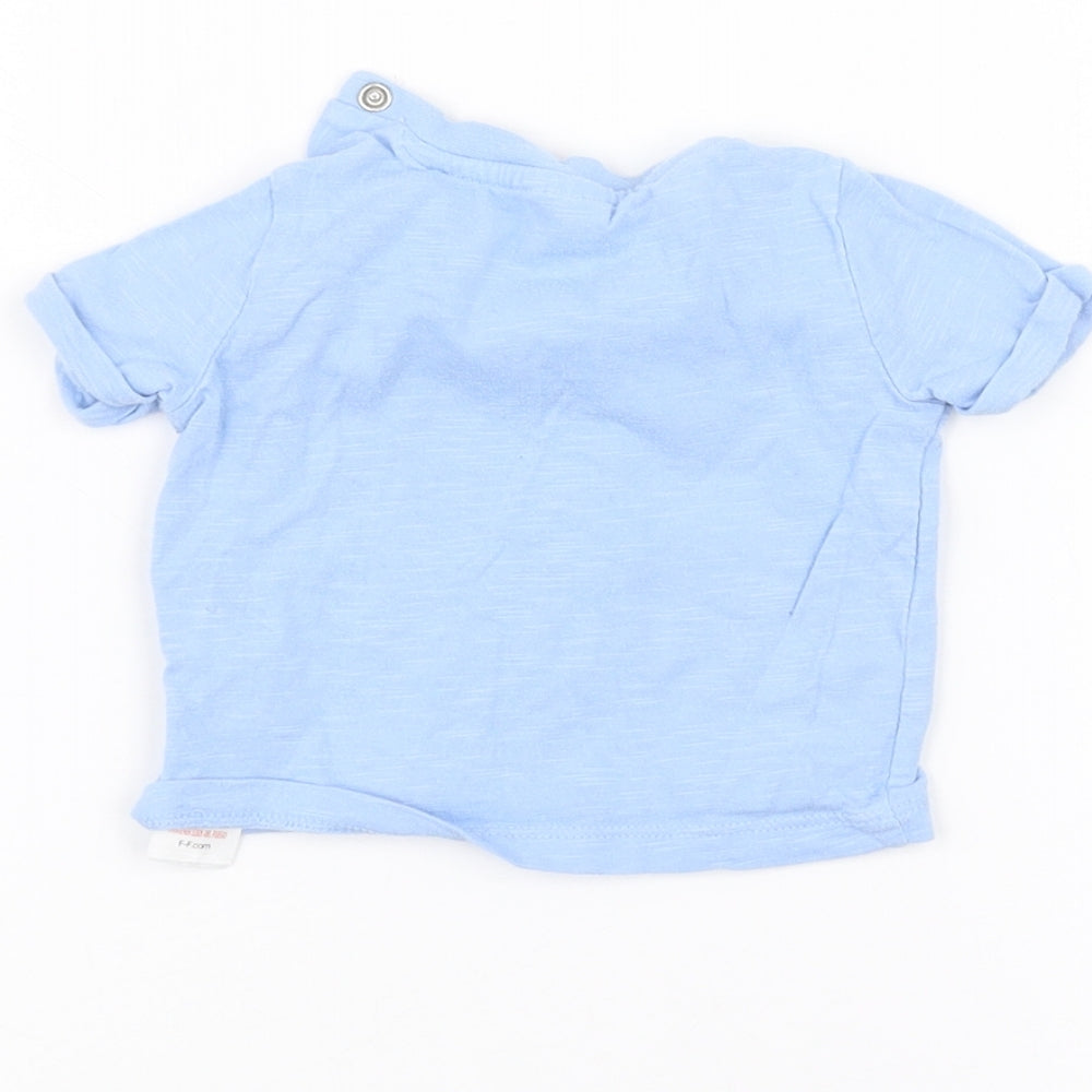 F&F Baby Blue Basic T-Shirt Size 0-3 Months