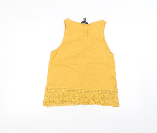 New Look Womens Yellow Basic T-Shirt Size 12