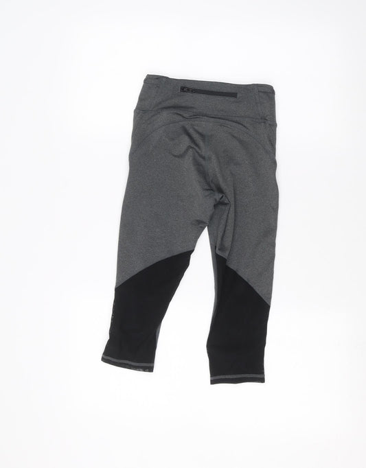 SportFX Womens Grey Cropped Leggings Size 6 L20 in