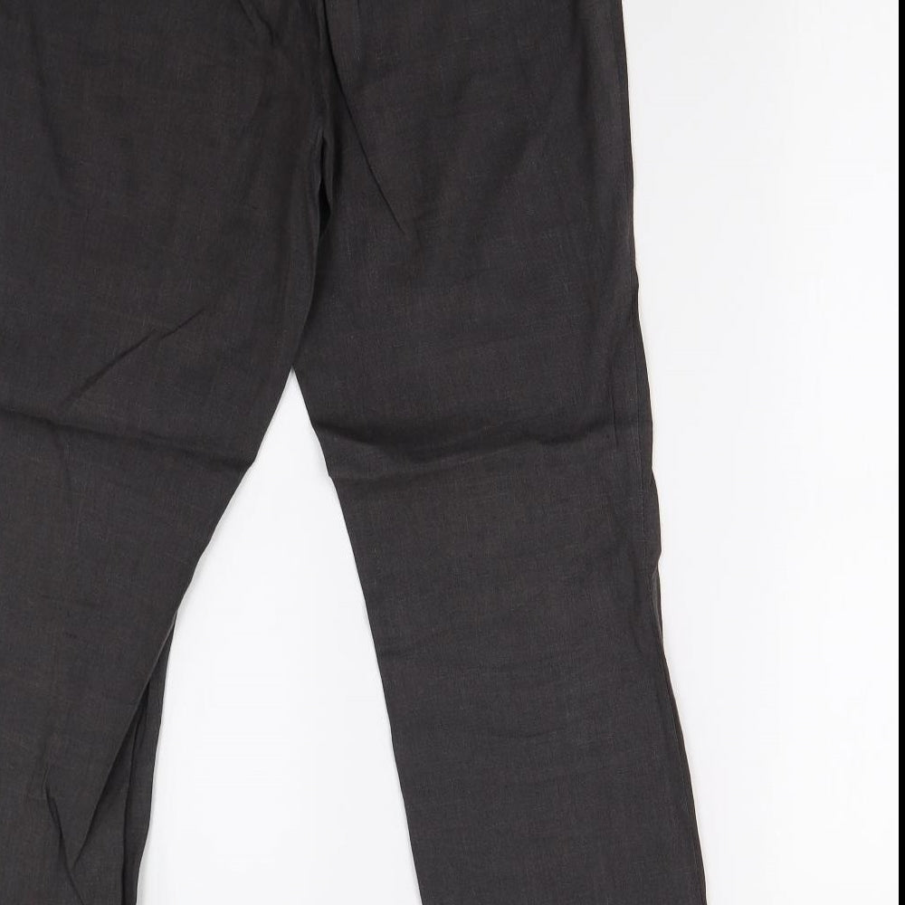 M&S Womens Grey Trousers Size 10 L26 in - Short