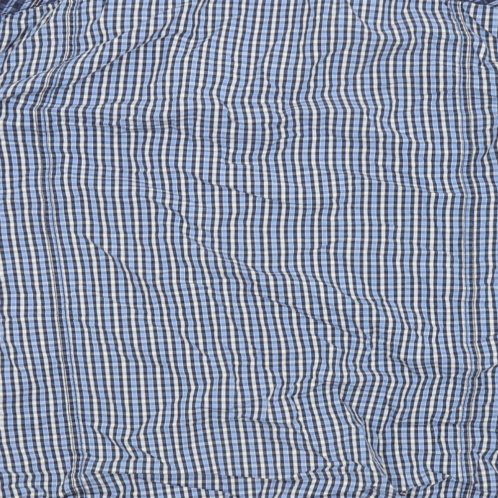 Preworn Mens Blue Check Button-Up