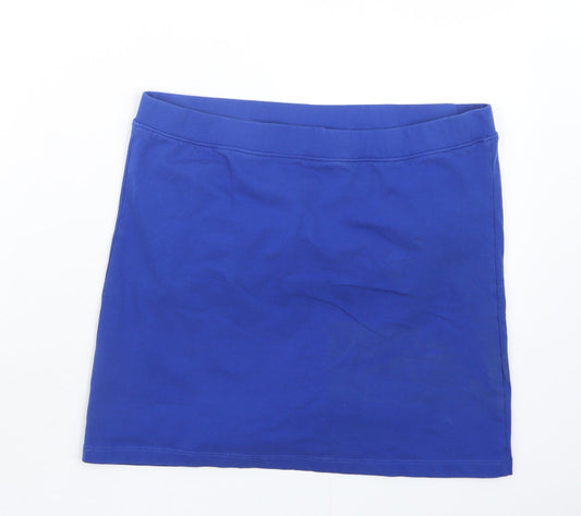 M&Co Womens Blue Basic T-Shirt Size 16