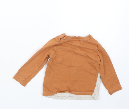 F&F Boys Beige Basic T-Shirt Size 6-9 Months