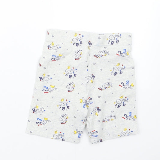 F&F Boys Grey Geometric Pyjama Pants Size 2-3 Years