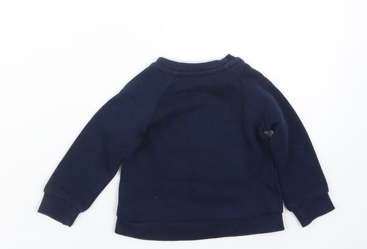 Primark Girls Blue Pullover Jumper Size 6-9 Months