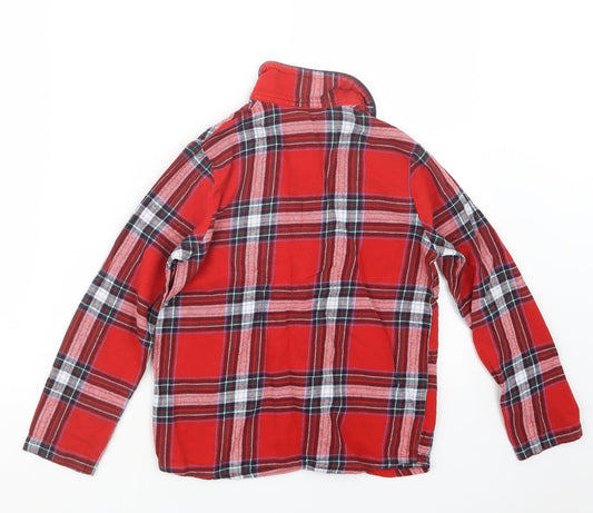 Nutmeg Girls Red Check Top Pyjama Top Size 9-10 Years